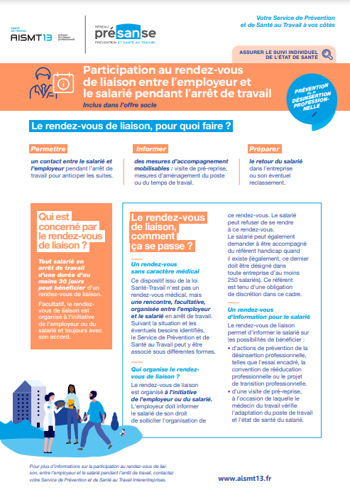 Participation RDV Liaison employeur salariés pendant arret de travail