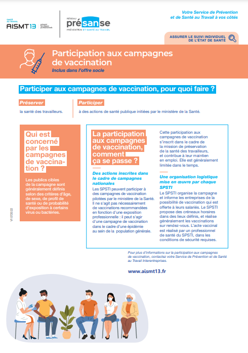 Participation campagne vaccination