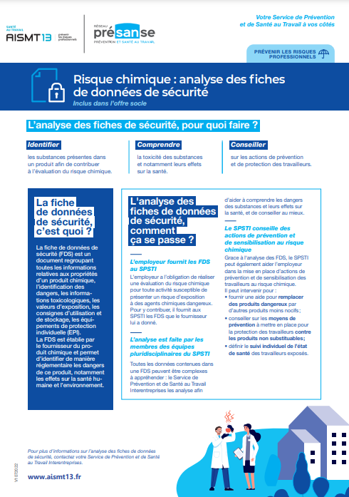 risque chimique - analyse des fiches de donnees de securite